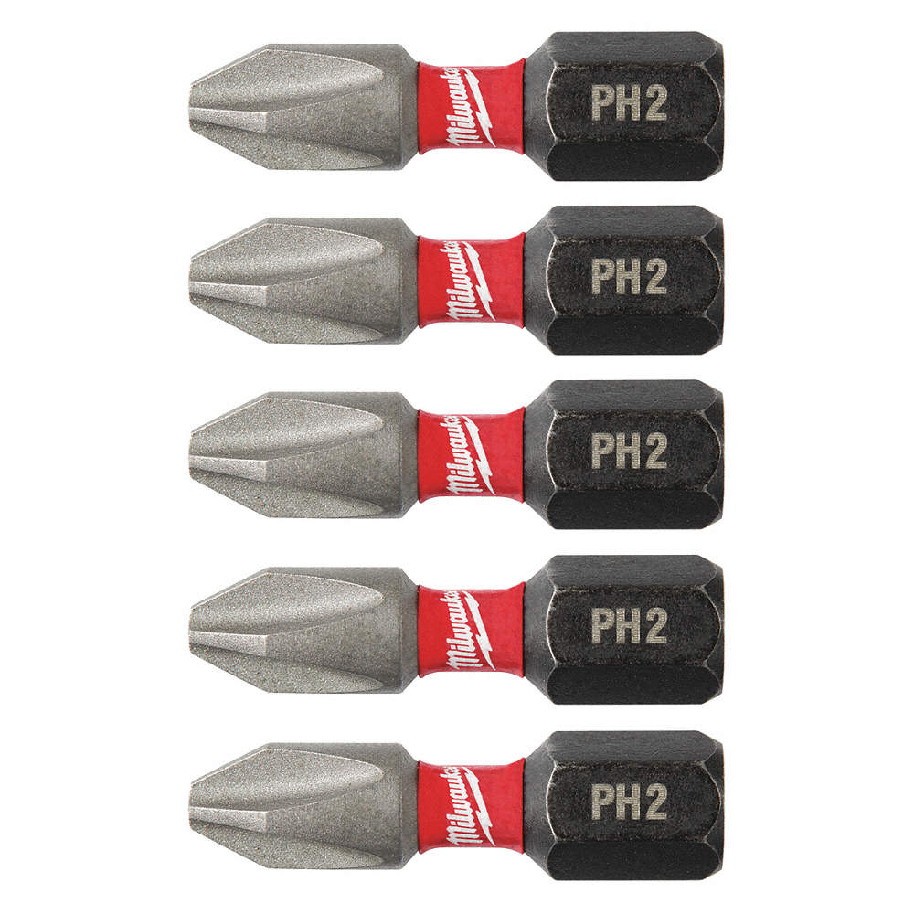 Milwaukee #2 Phillips Shockwave Bit 5 Pack