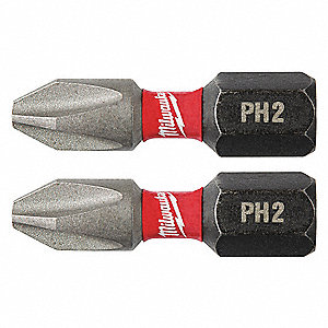 Milwaukee Shockwave Bit 1" Phillips #2