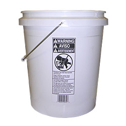 5 Gallon Bucket White No Lid