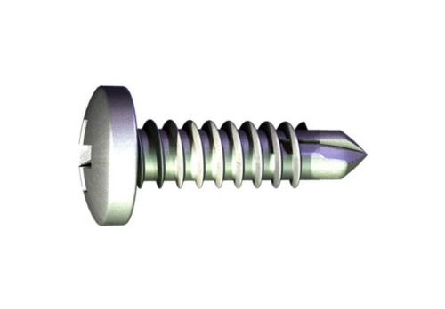 8-18x1/2" Pan Head Drill Point Zinc 500/CT
