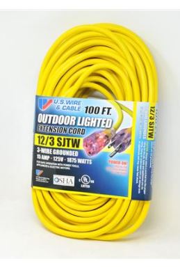 Extension Cord 12/3 US Wire 100'
