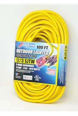 Extension Cord 12/3 US Wire 100'