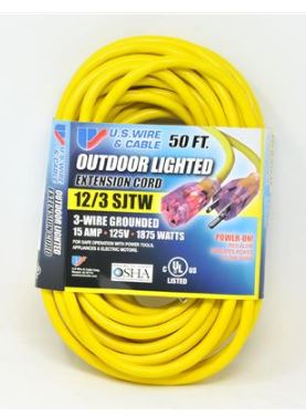 Extension Cord 12/3 US Wire 50'