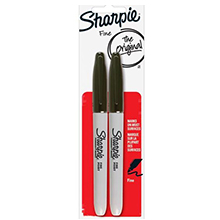 Sharpie Fine Point Marker Black 2 Pack