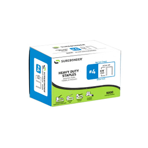 Surebonder #4 Heavy Duty 9/16" Staples 5000/Box