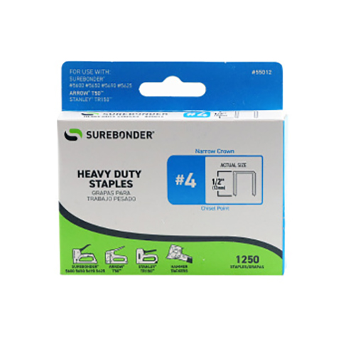 Surebonder 5525 Light Duty Staple Gun - Uses 1/4", 5/16", 3/8" Staples, Easy Squeeze Plastic Tool