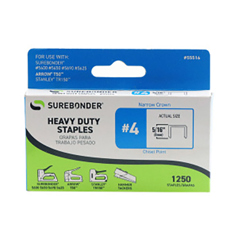 Surebonder #4 Heavy Duty 5/16" Staples 1250/Box