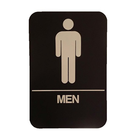 Brown ADA Sign "Men"