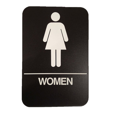 Brown ADA Sign "Women"