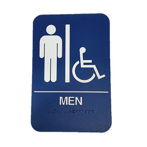 Sign HS 9070 01 Blue "Men" W/ HC Symbol