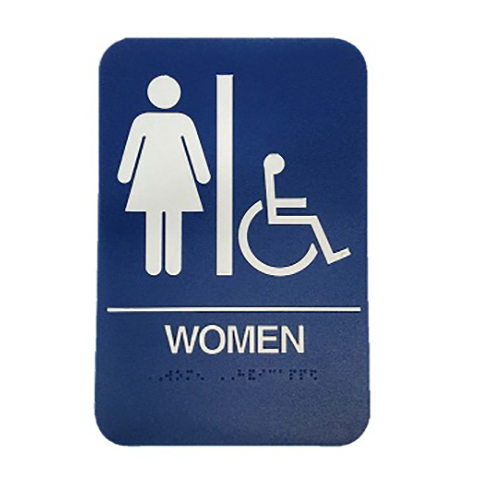 Sign HS 9070 05 Blue "Women" W/ HC Symbol