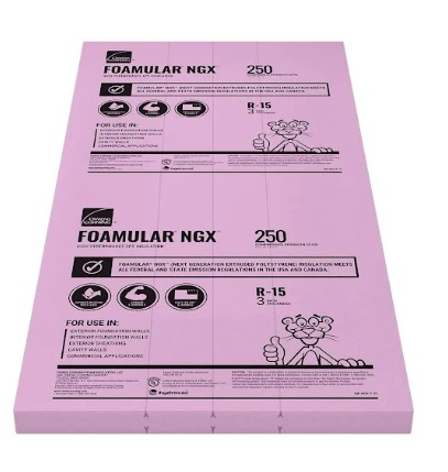 Foamular 250 NGX 3x48"x96" 25 psi XPS Foam Board