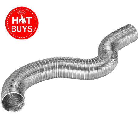 4”x8’ Aluminum Metal Flex Duct Semi Rigid Hose